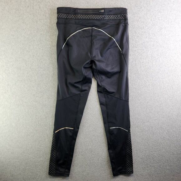 Athleta Leggings Womens Large Black Straight Up Yoga Reflective Zip Pocket - Picture 13 of 14